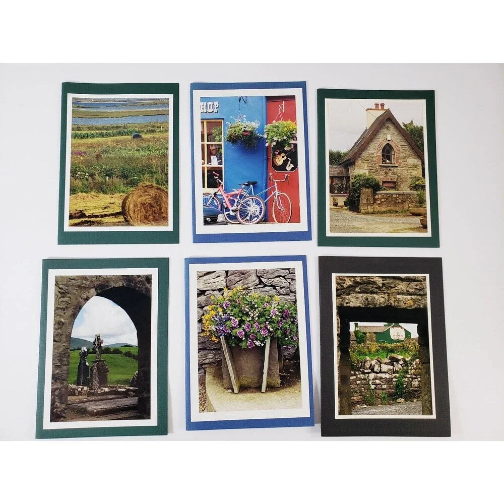Irish Photography Blank Greeting Cards & Envelopes Set of 8 Souvenir Handmade